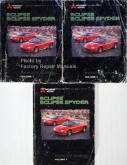 1999  Mitsubishi Eclipse, Eclipse Spyder Service Manual Volume 1, 2, 3