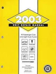 2003 GM Car and Truck Transmission, Transaxle & Transfer Case Unit Repair Shop Manual Set