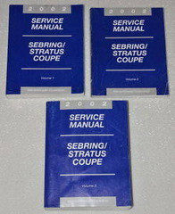 2002 Chrysler Sebring Coupe Dodge Stratus Coupe Factory Shop Service Manual Set