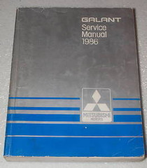 1986 Mitsubishi Galant Service Manual