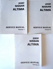 2000 Nissan Altima Service Manual Volume 1, 2, 3
