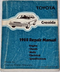 1988 TOYOTA CRESSIDA Factory Service Manual Original Shop Repair