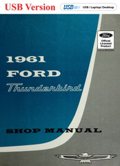 1961 Ford Thunderbird Shop Manual USB