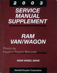 2003 Dodge Ram Van/Wagon Service Manual Supplement