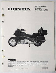 1992 GL1500 SE Gold Wing Original Set-Up Instructions Manual w/ Wiring Diagrams