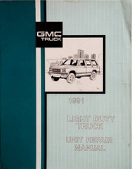 1991 GMC Light Duty Truck Unit Repair Manual