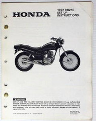1992 CB250 Set-Up Instructions Assembly Manual
