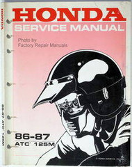 1986 1987 Honda ATC125M Factory Service Manual ATC 125M 125 ATV Shop Repair