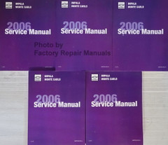 2006 W Car GM Impala Monte Carlo Service Manual Volume 1, 2, 3 (5 Books)