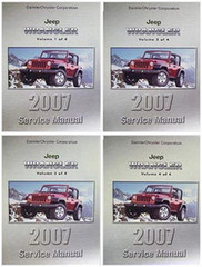 2007 Jeep Wrangler Factory Service Manual Volume 1, 2, 3, 4