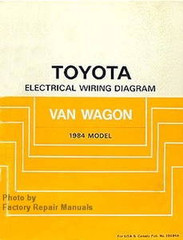 Toyota Electrical Wiring Diagrams Van Wagon 1984 Model