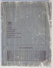 1986 Cadillac Cimarron Service Manual