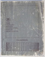 1986 Cadillac Cimarron Service Manual