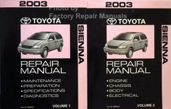 2003 Toyota Sienna Repair Manual Volume 1, 2