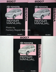 2007 Toyota Sienna Repair Manual Volume 1, 2, 3