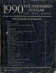 1990 Ford Thunderbird Mercury Cougar Shop Manual