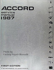 1987 Honda Accord Factory Service Manual