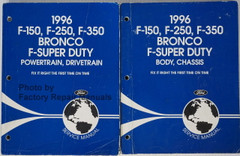 1996 F-150 F-250 F-350 Bronco F-Super Duty Service Manual Volume 1 and 2