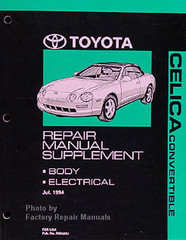 1995-1999 Toyota Celica Convertible Repair Manual Supplement Original