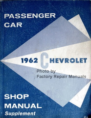 1962 Chevy Passenger Car Shop Manual Supplement