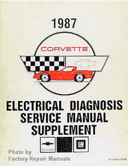 1987 Chevy Corvette Electrical Diagnosis Service Manual Supplement Original