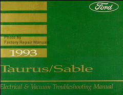 1993 Ford Taurus Mercury Sable Electrical and Vacuum Troubleshooting Manual