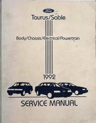 1992 Ford Taurus Mercury Sable Service Manual