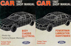 1987 Ford Tempo Escort EXP, Mercury Topaz Lynx Shop Manuals