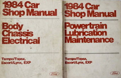 1984 Ford Tempo Escort EXP, Mercury Topaz Lynx Shop Manual