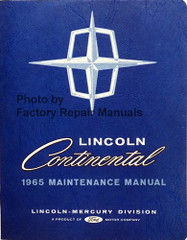 1965 Lincoln Continental Shop Manual