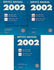 2002 GM 3500 HD Chassis Cab Service Manuals GM CK Platform