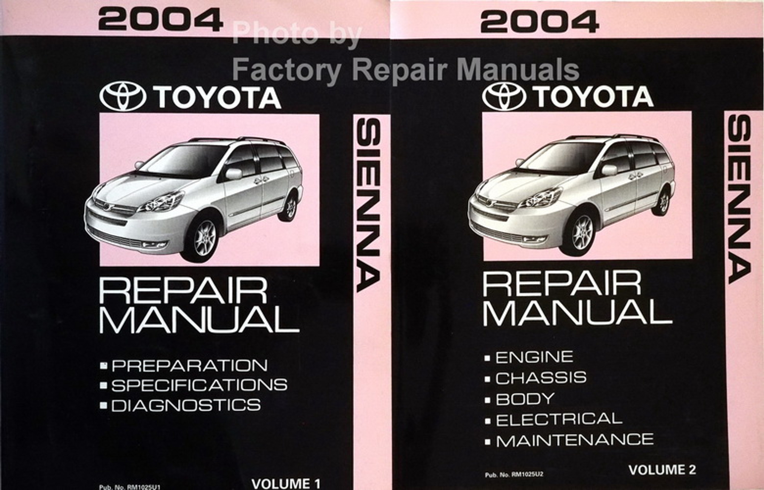 2004 Toyota Sienna Factory Service Manual Set Original Shop Repair