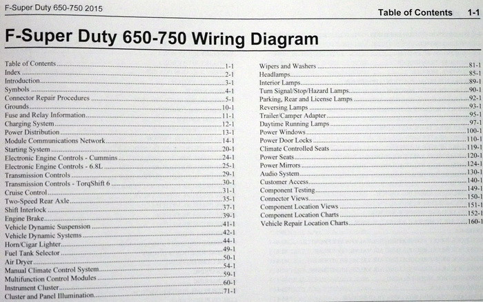 2015 Ford F650 F750 Electrical Wiring Diagrams Manual Original