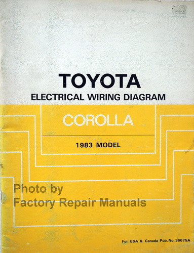 1983 Toyota Corolla Electrical Wiring Diagrams Manual Original