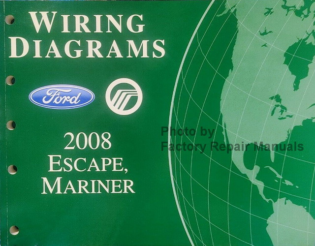 2008 Ford Escape Mercury Mariner Electrical Wiring Diagrams Manual Gas