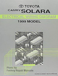 1999 Toyota Camry Solara Electrical Wiring Diagrams Manual Original