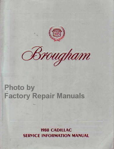 1988 Cadillac Brougham Service Information Manual