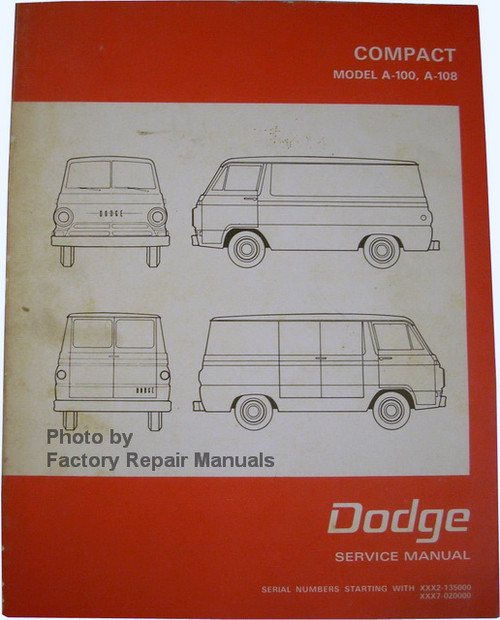Dodge Compact A-100, A-108 Service Manual