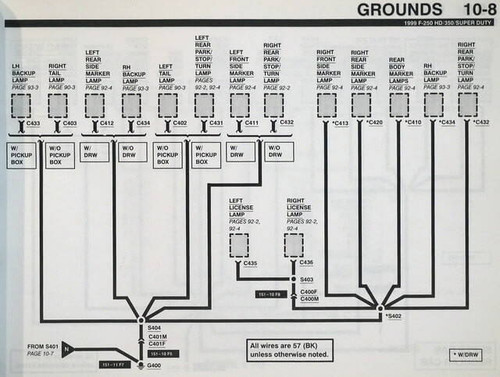 1999 Ford F-Super Duty 250, 350, 450, 550 Wiring Diagrams