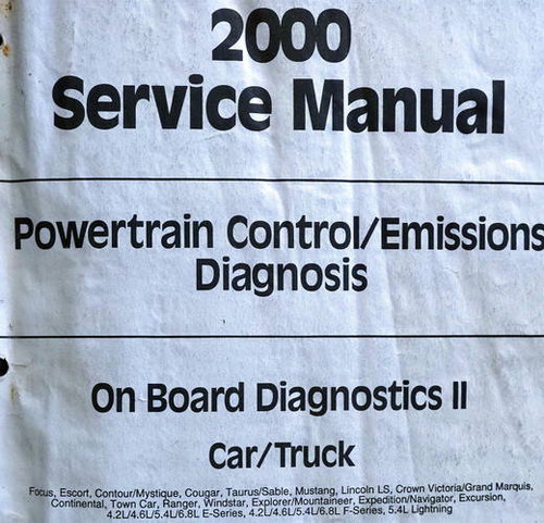 2000 Ford Lincoln Mercury Car & Truck PC/ED Service Manual Vehicle Application