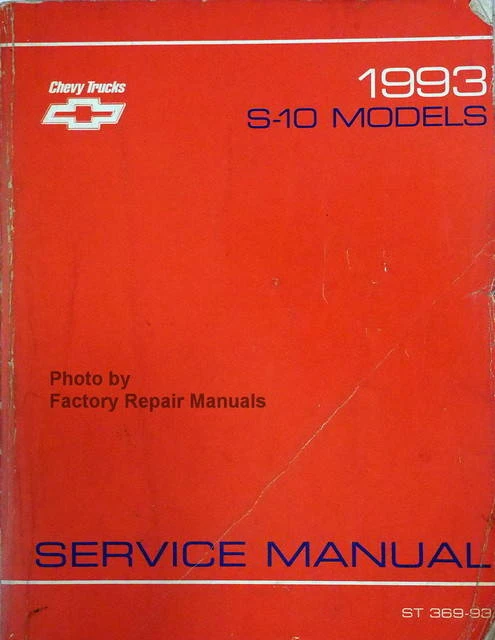 1993 Chevy S10 Models Service Manual