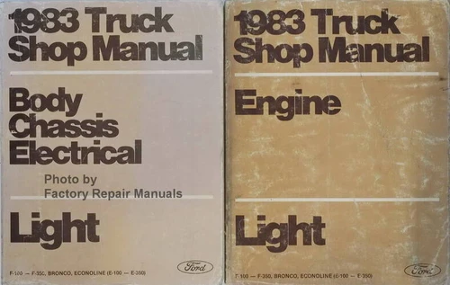 1983 Ford Light Truck Shop Manual Body, Chassis, Electrical, Engine