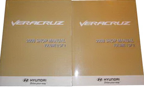 Veracruz 2008 Shop Manual Hyundai Volume 1 and 2
