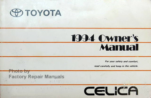 Toyota 1994 Owner\'s Manual Celica