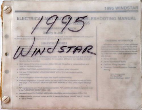 1995 Ford Windstar Electrical and Vacuum Troubleshooting Manual