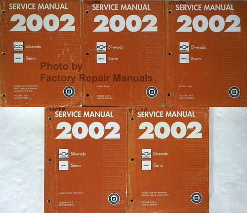 2002 Chevy Silverado GMC Sierra Service Manuals GM CK8 Platform