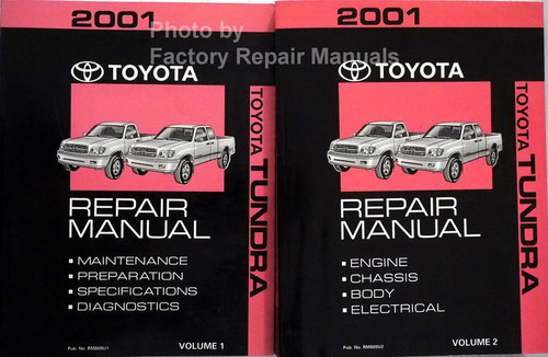 2001 Toyota Tundra Repair Manual Volume 1 and 2