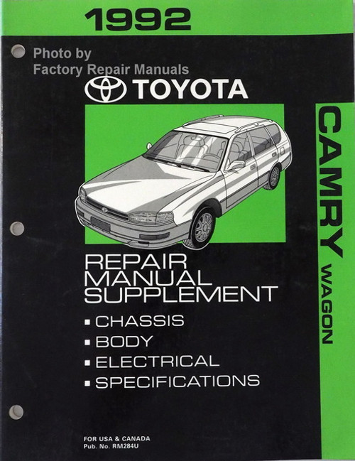 1992 Toyota Camry Wagon Repair Manual Supplement
