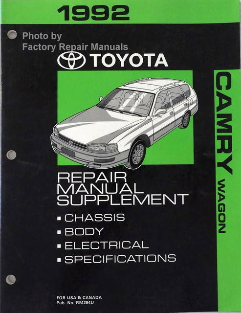 1992 Toyota Camry Wagon Repair Manual Supplement