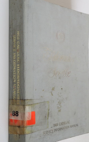 1988 Cadillac Eldorado and Seville Service Information Manual 